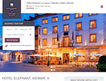 Tablet Screenshot of hotelelephantweimar.com
